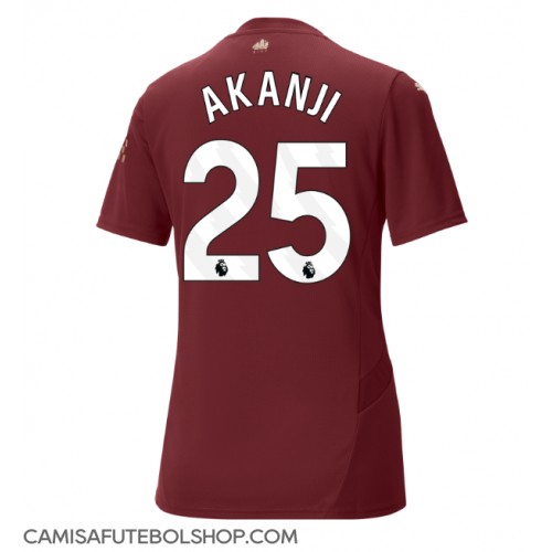 Camisa de time de futebol Manchester City Manuel Akanji #25 Replicas 3º Equipamento Feminina 2024-25 Manga Curta